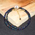 thumbnail image 2 of Black Opal-Pearl Full Beads Choker Necklace, Natural Gemstone, Healing Crystals and Stone, Birthstone, 14K Gold Plated 925 Sterling Silver Chain 18 inch, Premium Gift Jewelry, Necklaces for Women, 2 of 4