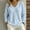 Light Blue women v neck long sleeve sweater a1, variant on Tusihei Women's V-Neck Long Sleeve Knitted Pullover Tops Solid Loose Casual Sweater Fall Winter Blouse Cozy Knitwear for Office Daily Wear, Navy M
