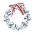 thumbnail image 1 of Guirnalda de campanas navideñas como adorno de pared, corona decorativa para árboles de Navidad Plata y blanco, 1 of 9