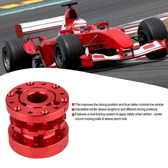 Kit Adaptateur d'Extension de Moyeu de Volant de Voiture Réglable 40mm à 70mm Rouge pour Lenkradnabe