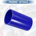 thumbnail image 6 of Unique Bargains 3.25" ID 6" Length 4-Ply Reinforced High Temp Straight Coupler Silicone Reducer Hose Blue for Car, 6 of 6