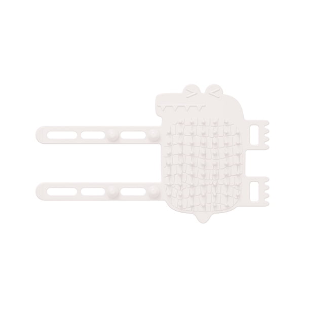 Juguete de auto-aseo para gatos con forma de cocodrilo, masajeador facial de silicona para gatos, herramienta de aseo para patas de mesa y rascador para gatos.