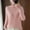 Pink, variant on Idoravan Long Sleeve Shirts for Women,Ladies, Women's Fashion R-Neck Long Sleeve Loose Solid Color Blouse Blue S