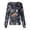 Gray, variant on Halloween Scrub Jacket for Women Button Front Pumpkin Ghost Bat Graphic Scrub Top Funny Nurse Uniform Gray M