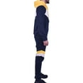 thumbnail image 4 of Riflessi Men's Athletic Sports Casual 2 Piece Color Block Tracksuit Hoodie Jogger Pants Sweatsuit Set (Navy/White/Yellow, M), 4 of 4