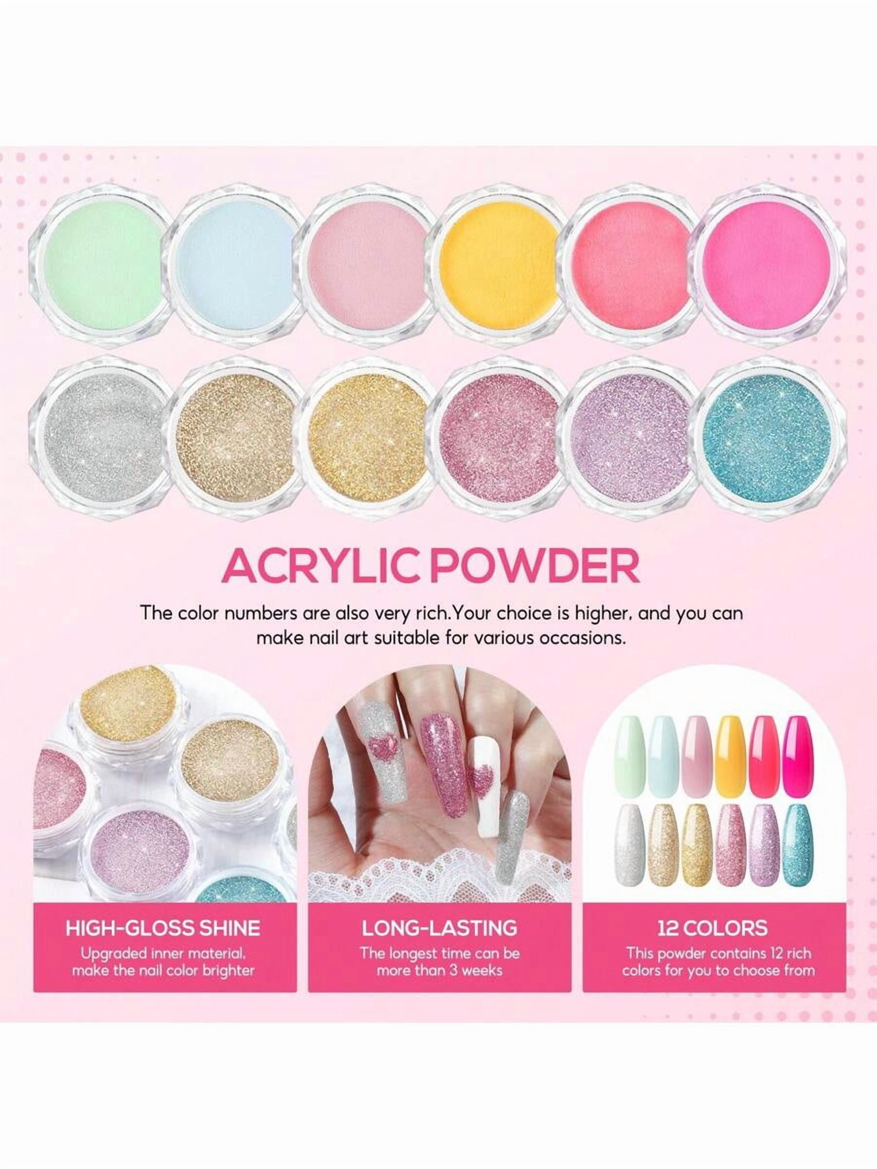 Acrylic Nail Kit for Beginners with Everything, Professional Nail Starter Kit with 20,000 RPM Nail Drill, UV Nail Lamp, 27PCS Acrylic Powder and Liquid Set