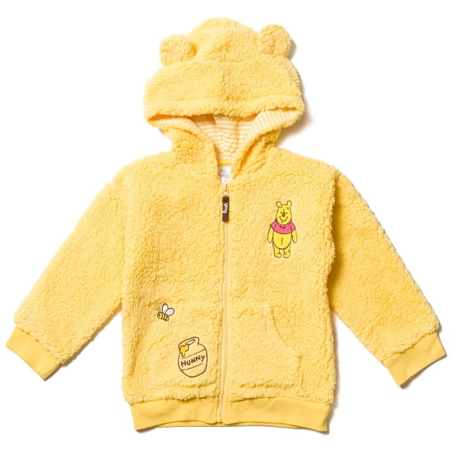 Sudadera con capucha Disney Winnie the Pooh para niños pequeños amarilla 2T