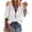 White, variant on Cold Shoulder Women Casual Zipper Tops Female Summer Loose V-Neck Blouse Shirt