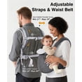 thumbnail image 2 of RUPOUN Baby Carrier, Convertible Soft & Cool Baby Carrier, 4-Position, Gray, for Child, Infant, Newborn, 2 of 9