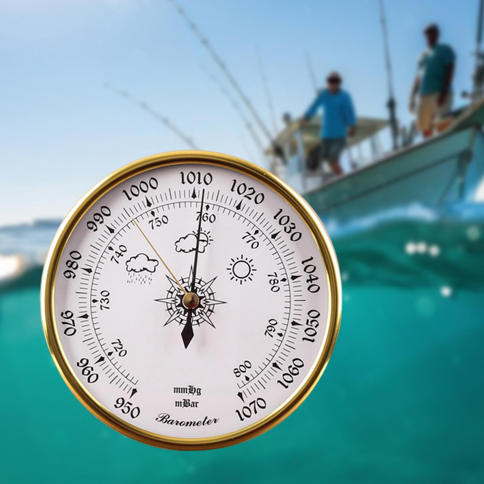 QccHieUs Barometer Air Pressure Tool 950~1070 Hpa Accessories for Offices Boat Hotels White Face
