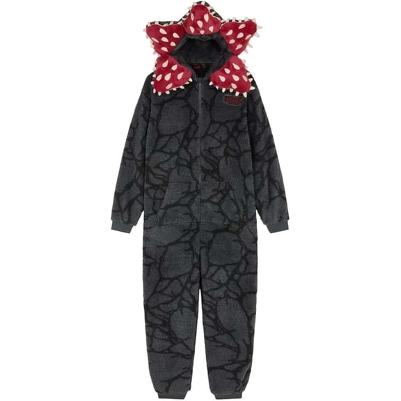 ZPQMNB Demogorgon Flower Pajamas Winter Pajama Party jumpsuit Long-Sleeved Plush Pajamas A Warm Birthday Gift