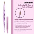 thumbnail image 2 of Pincel para Uñas Mia Secret Kolinsky Redondo 3D Morado, 2 of 7