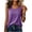 Purple, variant on cocolona Summer Womens Tank Tops Crew Neck Sleeveless Shirts Casual Loose Basic Solid Color Blouses