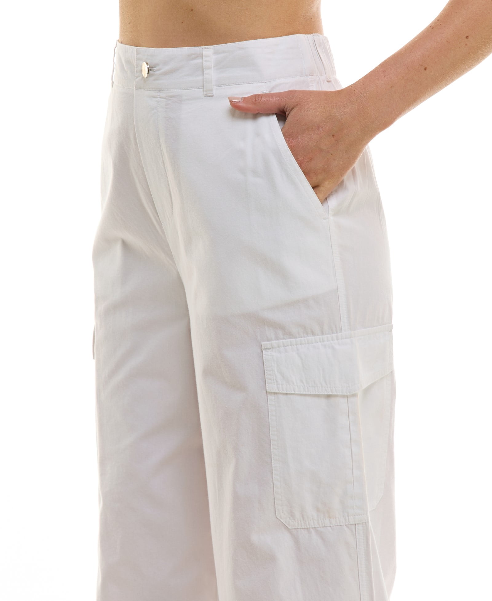 Derek Heart Womens High Rise Regular Fit Jogger with Cargo Pockets, Bright  White, Small - Walmart.com