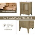 thumbnail image 6 of EUROCO 24" Bathroom Vanity without Sink, Base Only, Rattan Cabinet with Doors and Drawer, Solid Frame and MDF Board, Natural, 6 of 9