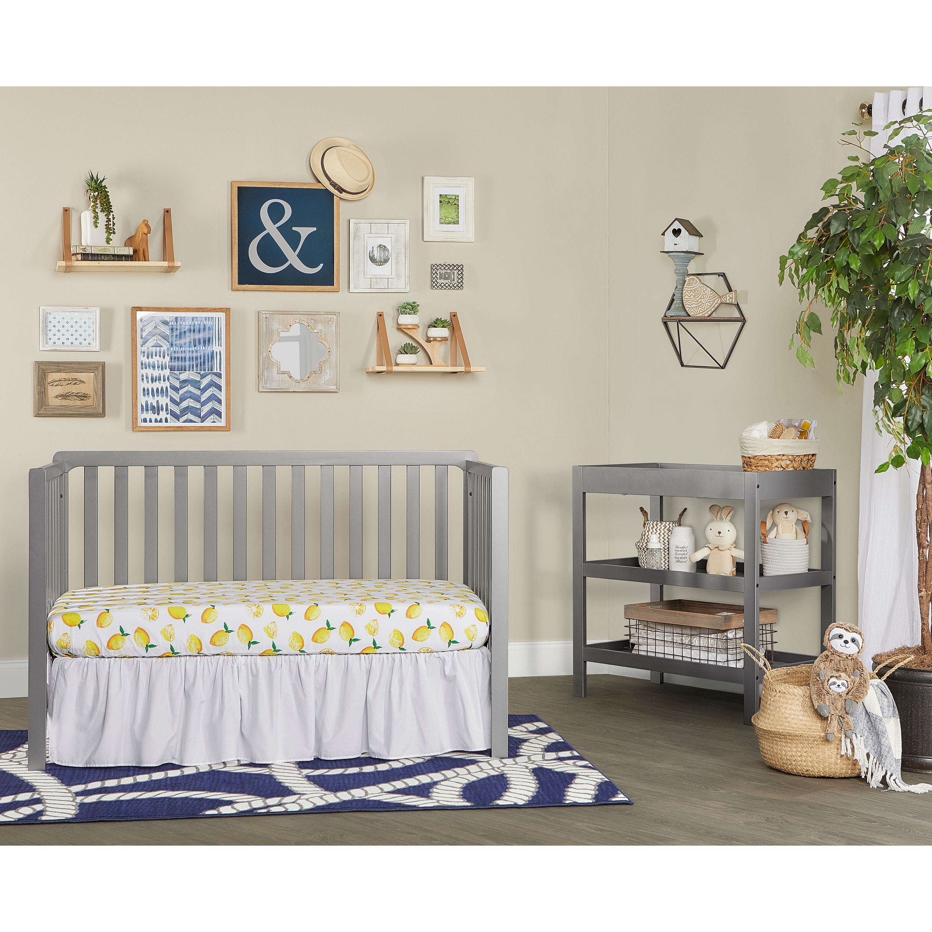 Dream On Me Ridgefield 5 In 1 Convertible crib Storm Grey Walmart