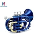 thumbnail image 4 of Brass Bb Pocket Trumpet with Case, Gold (Blue), 4 of 4