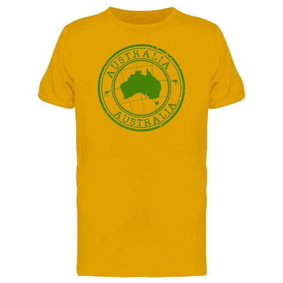 Grunge Australia Continent Map Tee Men's -Image by Shutterstock