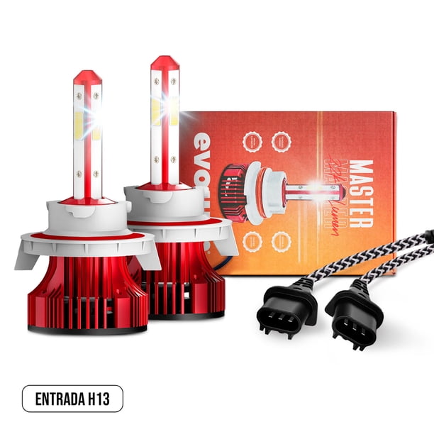 Luces Led para Auto - EVOLUM - Modelo Máster 22,000 lúmenes - Resistencia al Agua - Haz de luz Perfecto (H13)