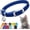 Navy Blue, variant on Leather Cat Collar with Removable Bell – Safety Elastic Strap (Breakaway Alternative) – Kitten Collar for Small & Big Boy & Girl Cats & Small Dog