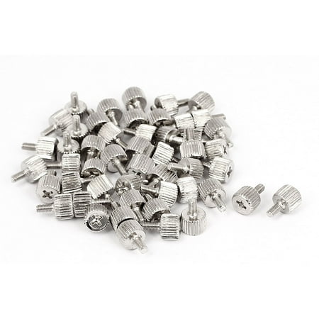 50pcs M3x6mm Male Thread Straight Knurled Computer Desktop PC Case Thumb Screws 50pcs M3x6mm Male Thread Straight Knurled Computer Desktop PC Case Thumb Screws