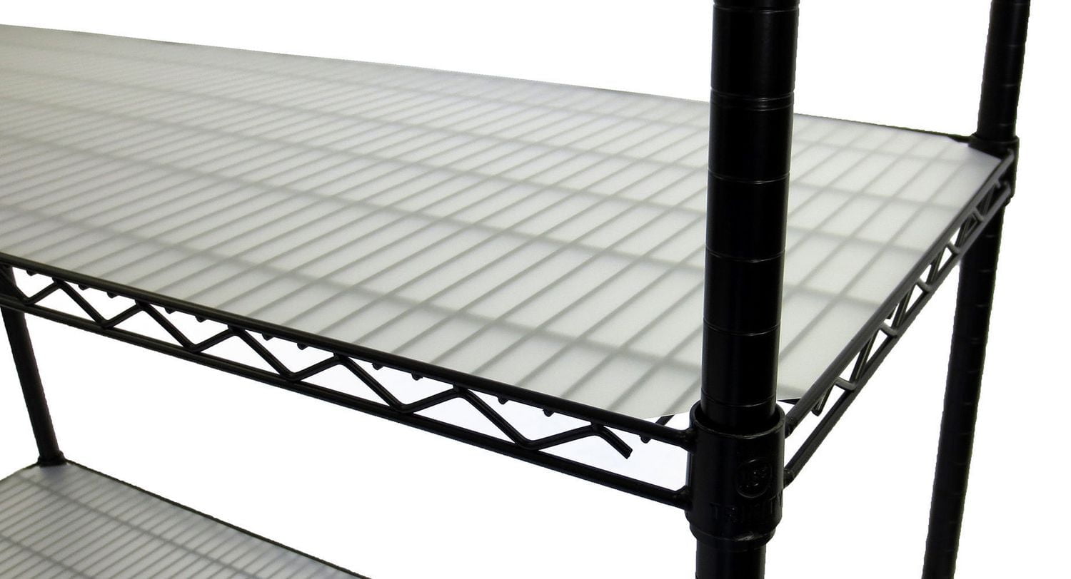 TRINITY 4-Tier Wire Shelving Rack | 48" X 18" X 72" | Nsf | Includes Wheels And Liners | Black