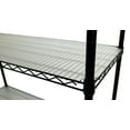 thumbnail image 4 of TRINITY 4-Tier Wire Shelving Rack | 48" X 18" X 72" | Nsf | Includes Wheels And Liners | Black, 4 of 5