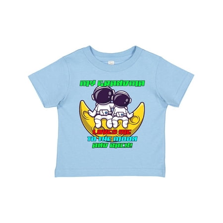 

Inktastic My Grandma Loves Me Astronaut Gift Toddler Boy or Toddler Girl T-Shirt