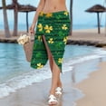 thumbnail image 6 of Lopeceal Women Plus Size Bikini Cover Up Print Two Ways Cross Wrap Cover Up Long Dress or Tie Skirt Summer Vacation S-5XL, 6 of 8