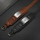 thumbnail image 3 of Symbol of Evil Satanic Amulet Talisman Occult Baphomet Adjustable Charm Viking Magic Wide Leather Bracelet for Men, 3 of 5