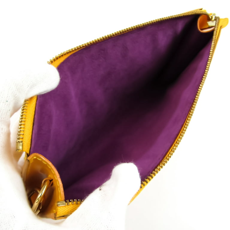 Louis Vuitton - Authenticated Pochette Accessoire Handbag - Leather Purple Plain for Women, Very Good Condition