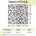 thumbnail image 2 of Pink and Black Of Leopard Print Square Fitted Tablecloth with Elastic Edge,Square Table Cover,Washable Elastic Table Cover for Home Kitchen Party Decor 34"x34", 2 of 6