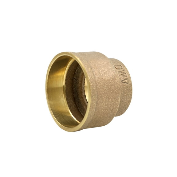 Cast Brass DWV No Hub Adapter 2" x 1-1/2" C for Drain, Waste and Vent Systems