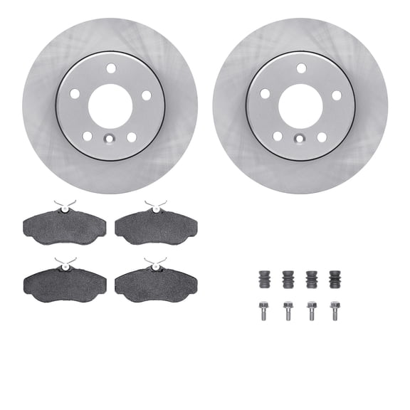 Dynamic Friction Company Front Brake Rotors with 5000 Advanced Brake Pads includes Hardware 6512-11063