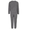 thumbnail image 3 of Cyglowse Womens Pajama Sets Fuzzy Pajamas Winter Warm Loungewear Soft Fleece Pjs 2 Piece Lady Plush Sleepwear Lounge Sets Dark Gray One Size, 3 of 5
