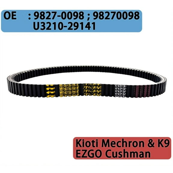 Drive Belt for EZGO Cushman U3210-29141 Select Mechron K9 Models 9827-0098 New