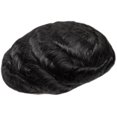 thumbnail image 6 of N.L.W 100% European Real Human Hair Mens Hairpieces 0.04mm Soft Thin Skin PU V-loop Hair men Toupee (#1B Off Black, 8x10"), 6 of 6