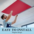 thumbnail image 6 of Pure Red Fluorescent Light Covers, Simple Solid Color Magnetic Light Covers for Ceiling Lights, Fluorescent Ceiling Shade Filters for Classroom Bedroom Office 4x2Ft x 2PCS, 6 of 8