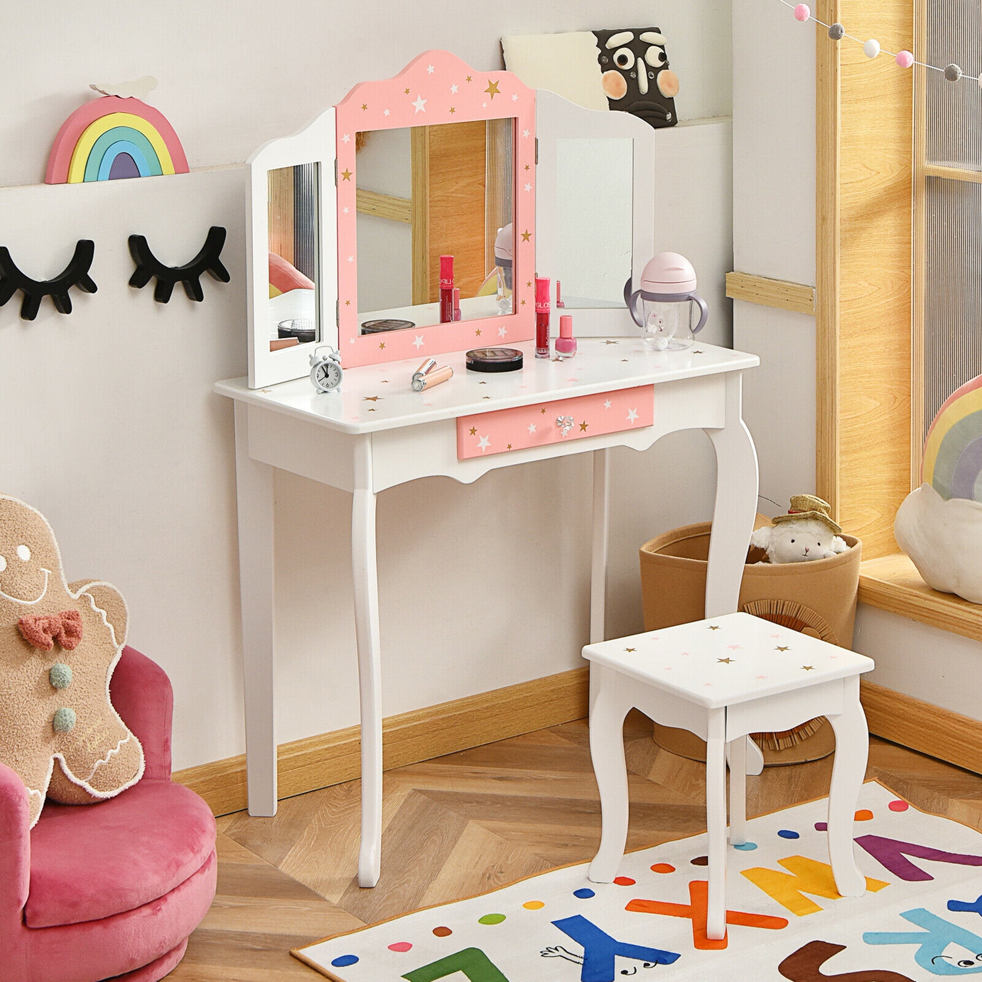 Girls wooden dressing table hot sale