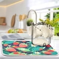 thumbnail image 5 of Polovillae Colorful Tropical Flowers Dish Drying Mat for Kitchen Counter Absorbent Heat Resistant Microfiber Dishes Drainer Mat 16x18 in Dish Pad Sink Mat Protective Pad Kitchen Decor, 5 of 6