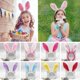 thumbnail image 1 of Diadema con orejas de conejo de Pascua, de retazos, de felpa suave, para el pelo, para lavarse la cara, para baño, para niña, accesorios para la cabeza, 1 of 8