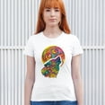 thumbnail image 3 of Tee Hunt Howling Wolf and Moon T-Shirt Dean Russo Colorful Wild Life Women's T-Shirt Tee, White, Medium, 3 of 5