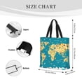 thumbnail image 3 of Disketp World Map With Landmarks Bolsa Tote de Lona para Mujer, Bolso de Hombro y Cruzado con Cierre de Cremallera, 3 of 7