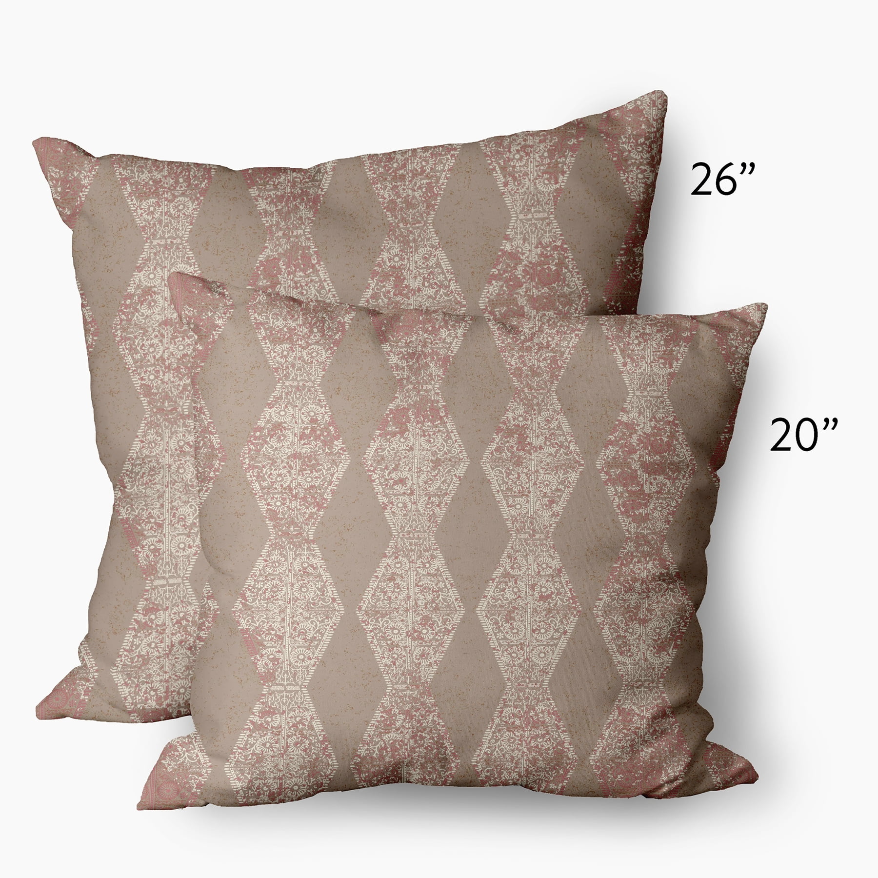 Simply Daisy 20" x 20" Victorian Brown Polyester Throw Pillow