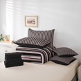 thumbnail image 6 of Erosebridal Modern Lines 7-Piece Twin Bedding,Geometric Stripes Bedding Comforter Set,Black Reversible, 6 of 7