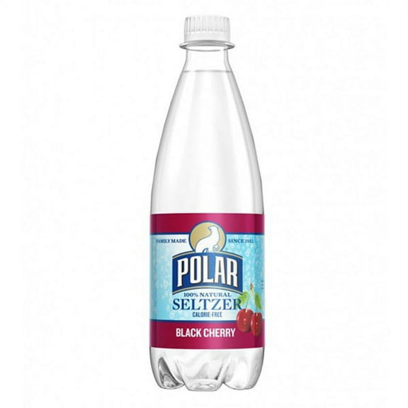 Polar Black Cherry Seltzer 20 oz Plastic Bottles - Pack of 24
