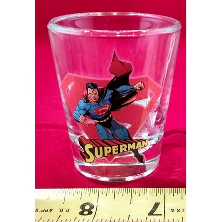 Toon TumblerTM: SUPERMAN (DC) Collectible Mini-glass (Shot Glass), DC Comics' defender of Truth, Justice, and the American Way is now on a shot glass.., By PopFun Merchandising From USA