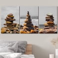 thumbnail image 3 of wall26 Canvas Print Wall Art Set Duotone Beach Ocean Pebble Rocks Wilderness Nature Photography Modern Art Rustic Decorative Contemporary Chic for Living Room, Bedroom, Office - 24"x36" x 3, 3 of 5