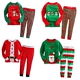 thumbnail image 4 of Pijamas para bebés y niñas, trajes de Navidad, 100% algodón, camiseta, pantalones, ropa de dormir, camisón, Tops X'mas, 4 of 4