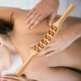 thumbnail image 1 of BELOVING Wood Massage Tool Handheld Manual Lightweight with 12 Beads for Neck Leg SPA, 1 of 10